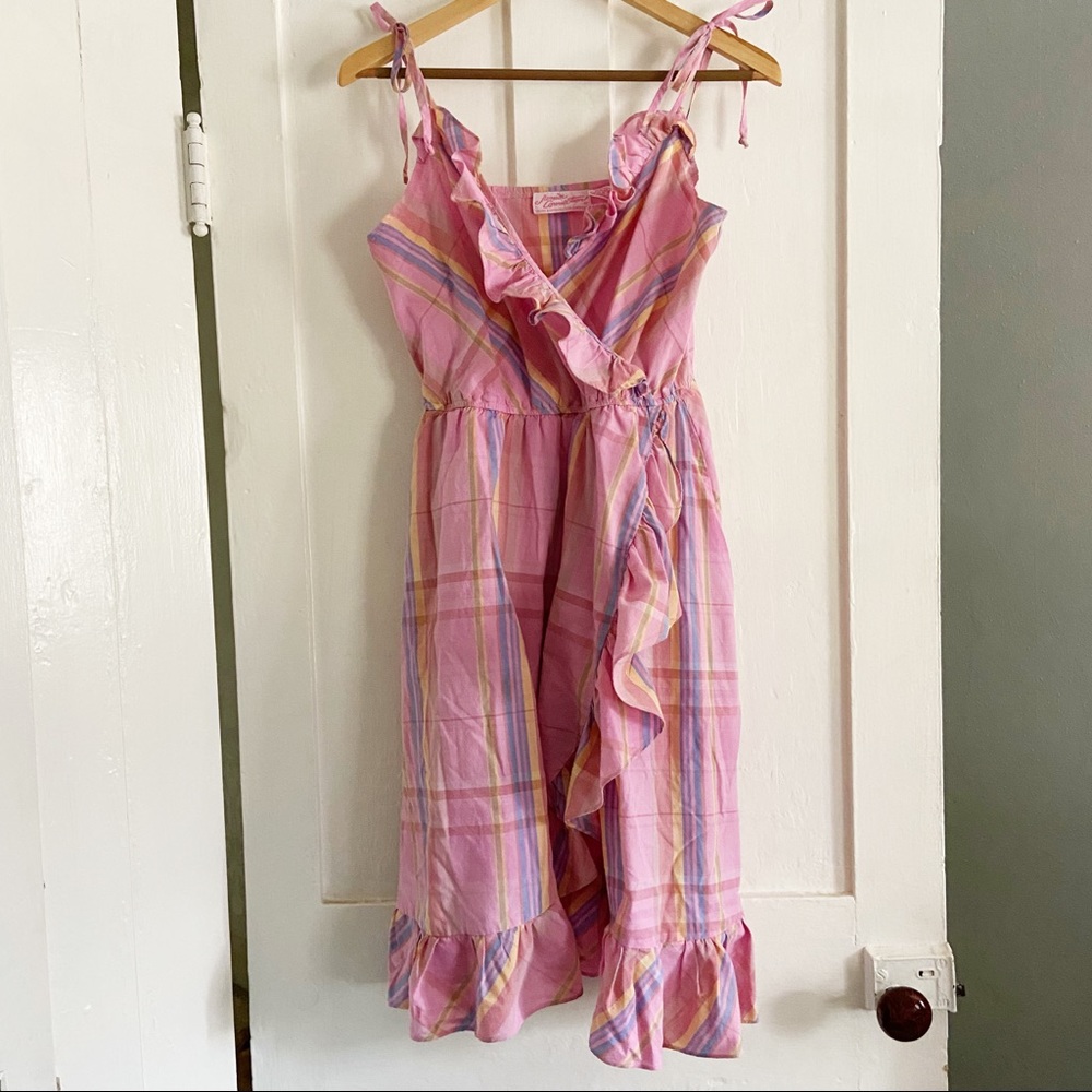 Vintage pink plaid sundress